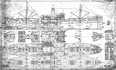 Ship plan of Matoppo / Wairuna